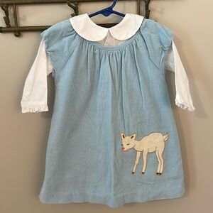 Dondolo 2-Piece Blue Corduroy Deer Outfit